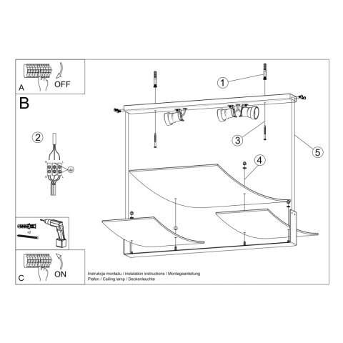 Plafon CELIA biały Plafon CELIA biały