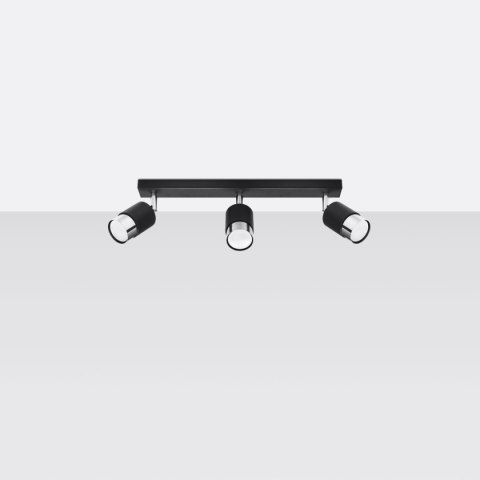 Plafon NERO 3 czarny/chrom Plafon NERO 3 czarny/chrom