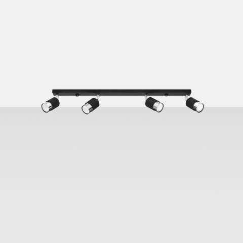 Plafon NERO 4 czarny/chrom Plafon NERO 4 czarny/chrom