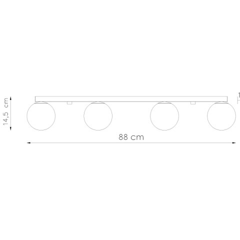 Plafon YOLI 4 czarny Plafon YOLI 4 czarny