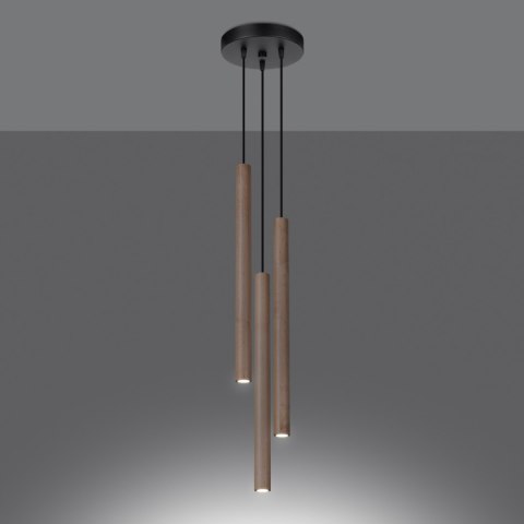 Lampa wisząca PASTELO 3P drewno Lampa wisząca PASTELO 3P drewno