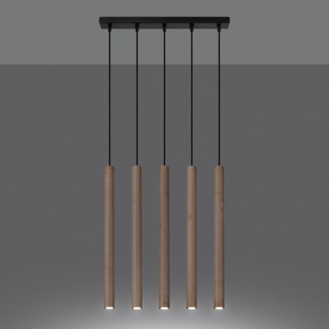 Lampa wisząca PASTELO 5L drewno Lampa wisząca PASTELO 5L drewno