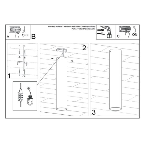 Plafon LAGOS 30 złoty połysk Plafon LAGOS 30 złoty połysk