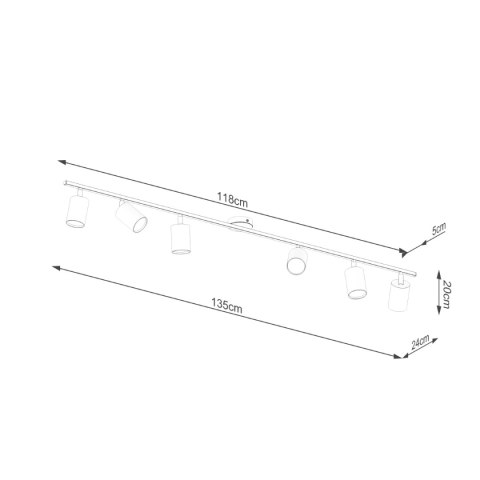 Plafon LEMMI 6L biały Plafon LEMMI 6L biały