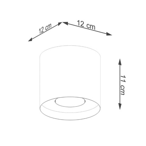 Plafon MIKA czarny Plafon MIKA czarny