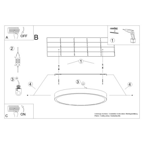Plafon ONYX 30 czarny LED 3000K Plafon ONYX 30 czarny LED 3000K