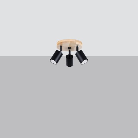 Plafon VERDO 3P czarny Plafon VERDO 3P czarny