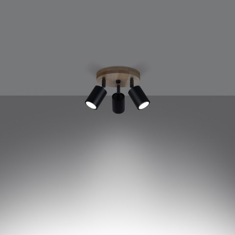 Plafon VERDO 3P czarny Plafon VERDO 3P czarny