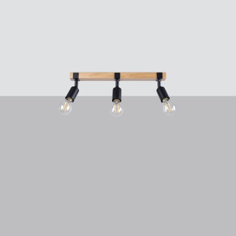 Plafon ZUCA 3 czarny Plafon ZUCA 3 czarny