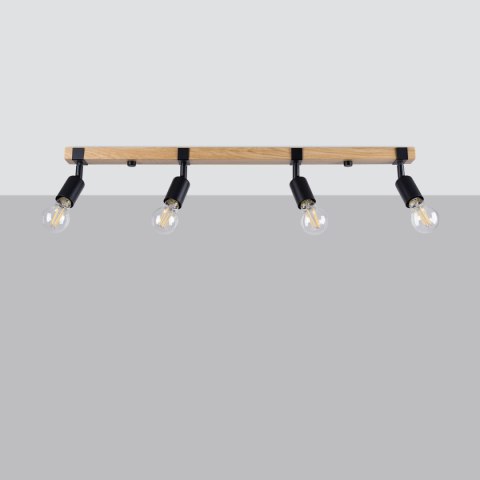 Plafon ZUCA 4 czarny Plafon ZUCA 4 czarny