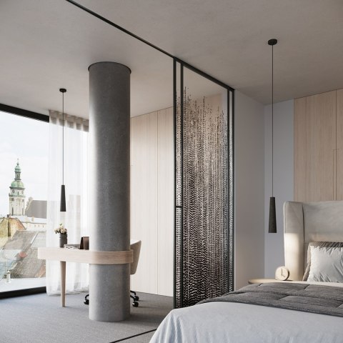 Lampa wisząca ELECTRA czarna beton Lampa wisząca ELECTRA czarna beton