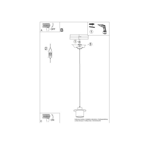 Lampa wisząca MAB beton Lampa wisząca MAB beton