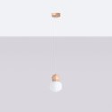 Lampa wisząca PEKKA 1 biała/naturalne drewno Lampa wisząca PEKKA 1 biała/naturalne drewno