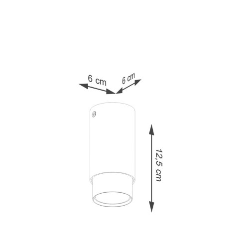 Plafon NERO 12,5 czarny/chrom Plafon NERO 12,5 czarny/chrom