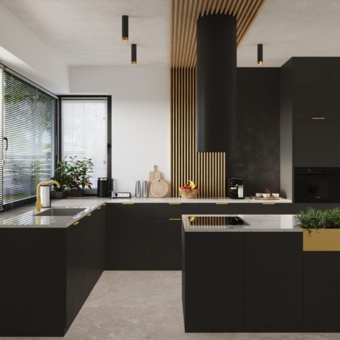 Plafon NERO 12,5 czarny/złoty Plafon NERO 12,5 czarny/złoty