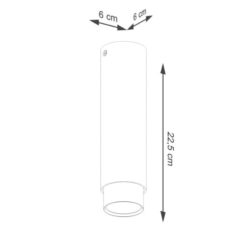Plafon NERO 22,5 czarny/chrom Plafon NERO 22,5 czarny/chrom