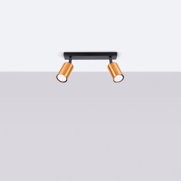 Plafon WINX 2 czarny/miedź