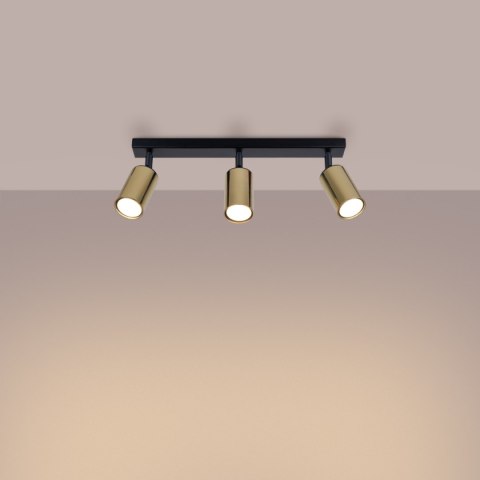 Plafon WINX 3 czarny/złoty Plafon WINX 3 czarny/złoty