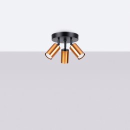 Plafon WINX 3P czarny/miedź