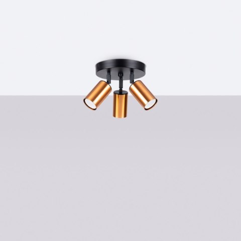 Plafon WINX 3P czarny/miedź Plafon WINX 3P czarny/miedź