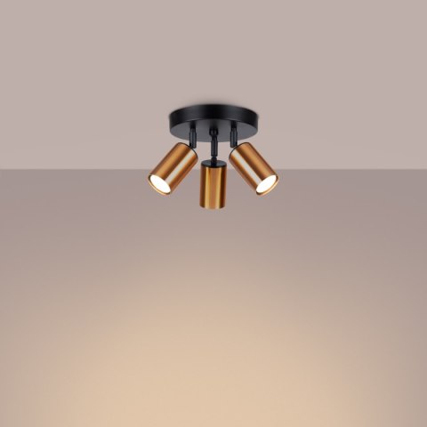 Plafon WINX 3P czarny/miedź Plafon WINX 3P czarny/miedź