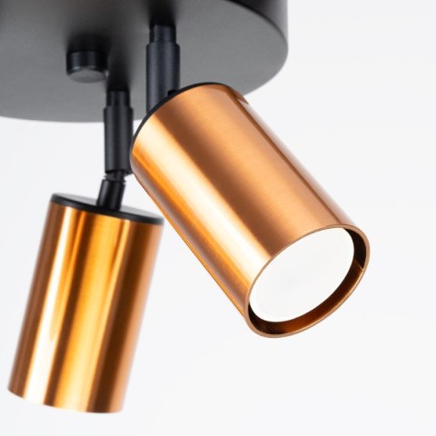 Plafon WINX 3P czarny/miedź Plafon WINX 3P czarny/miedź