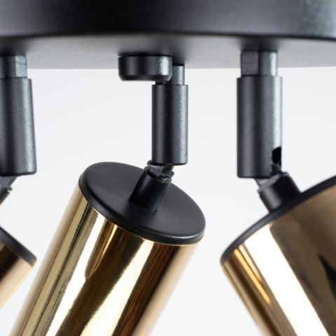 Plafon WINX 3P czarny/złoty Plafon WINX 3P czarny/złoty