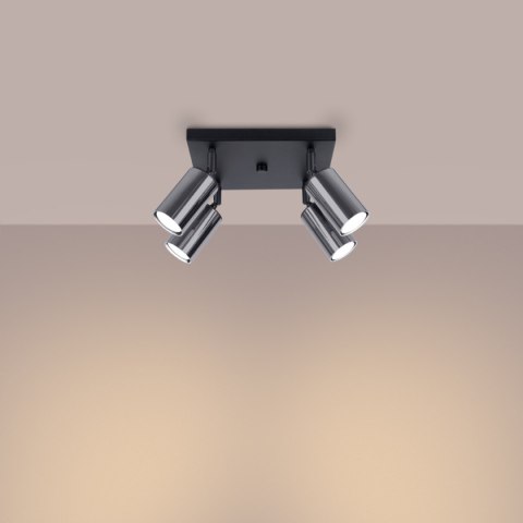 Plafon WINX 4 czarny/chrom Plafon WINX 4 czarny/chrom