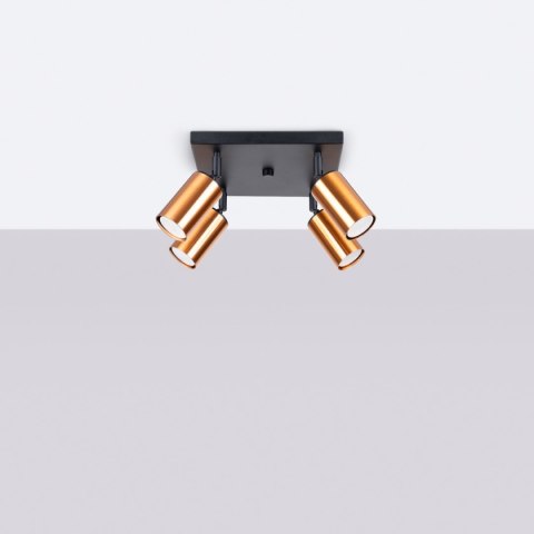 Plafon WINX 4 czarny/miedź Plafon WINX 4 czarny/miedź