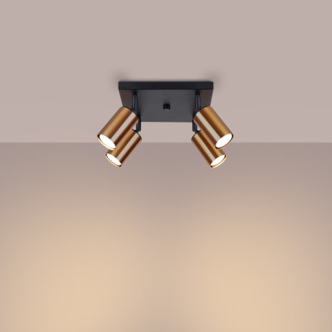 Plafon WINX 4 czarny/miedź Plafon WINX 4 czarny/miedź