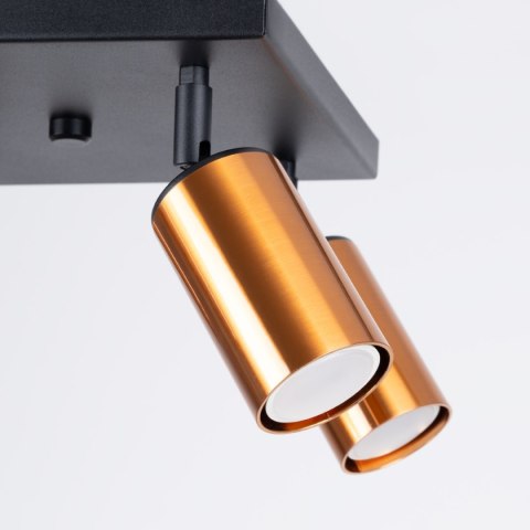 Plafon WINX 4 czarny/miedź Plafon WINX 4 czarny/miedź