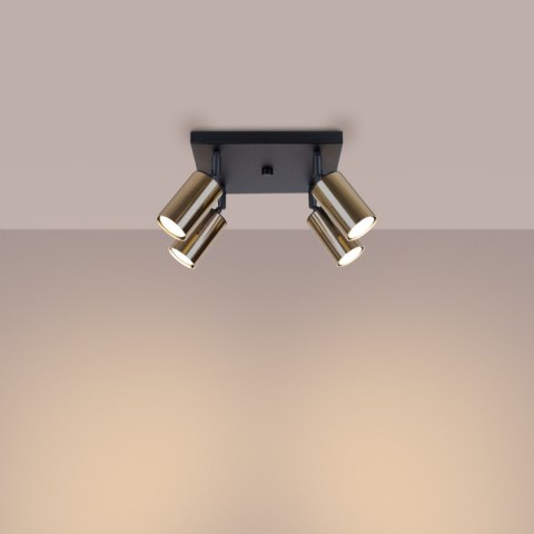 Plafon WINX 4 czarny/złoty Plafon WINX 4 czarny/złoty