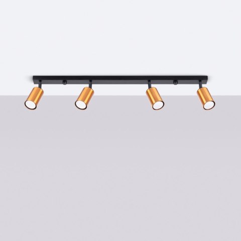 Plafon WINX 4L czarny/miedź Plafon WINX 4L czarny/miedź