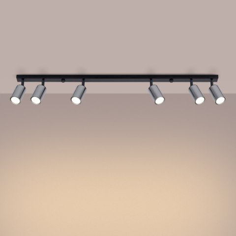 Plafon WINX 6L czarny/chrom Plafon WINX 6L czarny/chrom