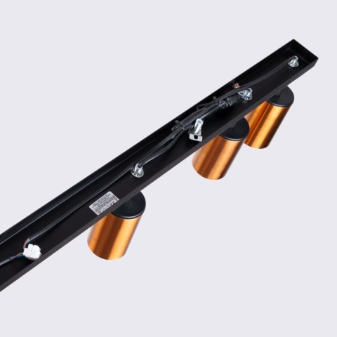 Plafon WINX 6L czarny/miedź Plafon WINX 6L czarny/miedź