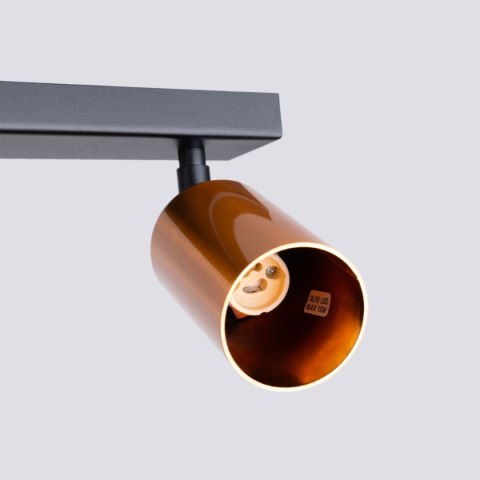 Plafon WINX 6L czarny/miedź Plafon WINX 6L czarny/miedź