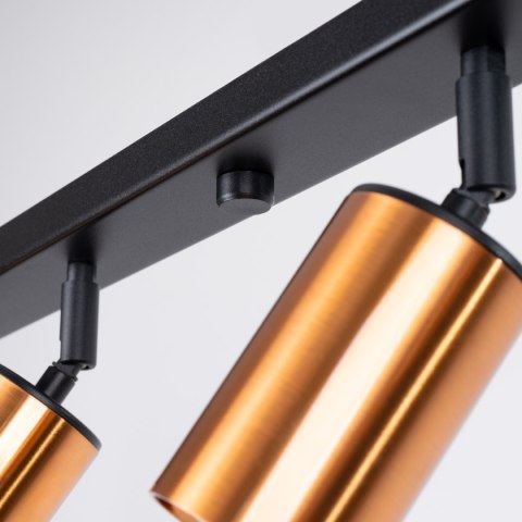 Plafon WINX 6L czarny/miedź Plafon WINX 6L czarny/miedź