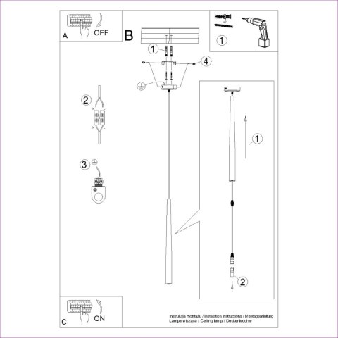 Lampa wisząca BLISS 1 czarna Lampa wisząca BLISS 1 czarna