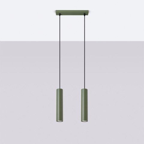 Lampa wisząca LAGOS 2 zielona oliwka Lampa wisząca LAGOS 2 zielona oliwka