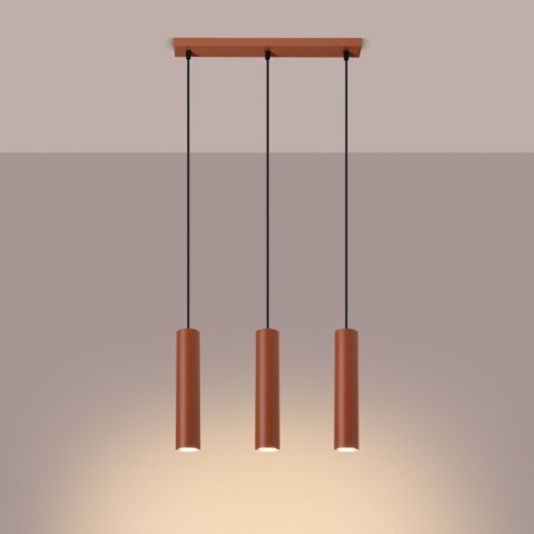 Lampa wisząca LAGOS 3L ochra czerwona Lampa wisząca LAGOS 3L ochra czerwona