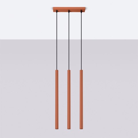 Lampa wisząca PASTELO 3 ochra czerwona Lampa wisząca PASTELO 3 ochra czerwona