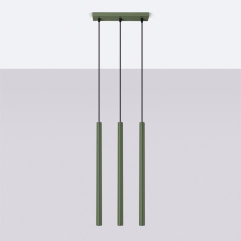 Lampa wisząca PASTELO 3 zielona oliwka Lampa wisząca PASTELO 3 zielona oliwka