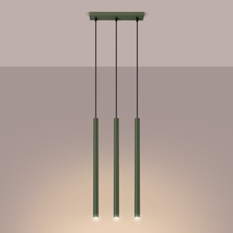 Lampa wisząca PASTELO 3 zielona oliwka Lampa wisząca PASTELO 3 zielona oliwka