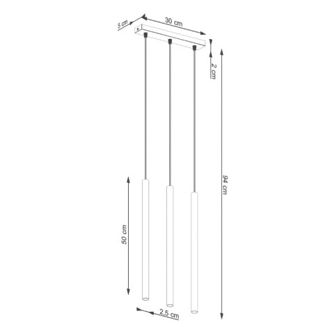 Lampa wisząca PASTELO 3 zielona oliwka Lampa wisząca PASTELO 3 zielona oliwka