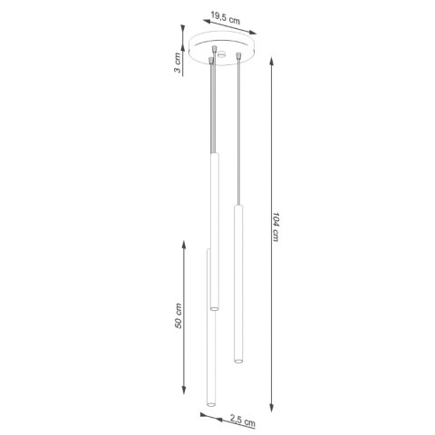 Lampa wisząca PASTELO 3P zielona oliwka Lampa wisząca PASTELO 3P zielona oliwka