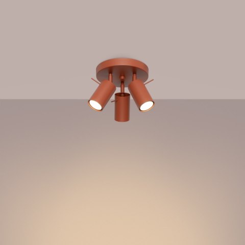 Plafon RING 3P ochra czerwona Plafon RING 3P ochra czerwona