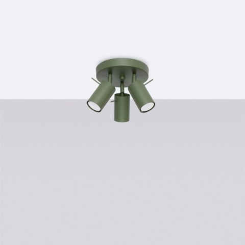 Plafon RING 3P zielony oliwkowy Plafon RING 3P zielony oliwkowy