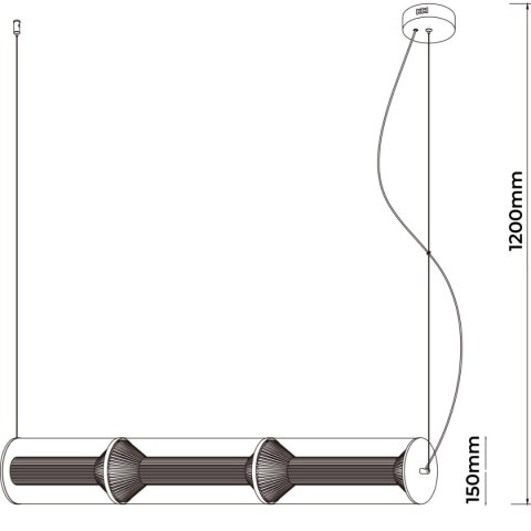 Lampa wisząca Aeris 3 linia transparent LED CCT