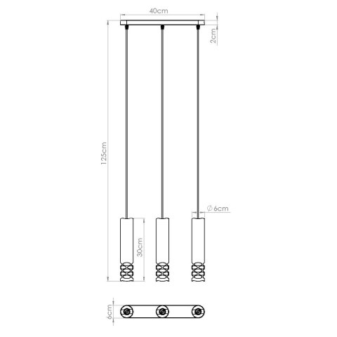 Lampa wisząca LIRO 3L biały