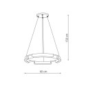 Lampa wisząca Tura 60 cm czarna LED CCT